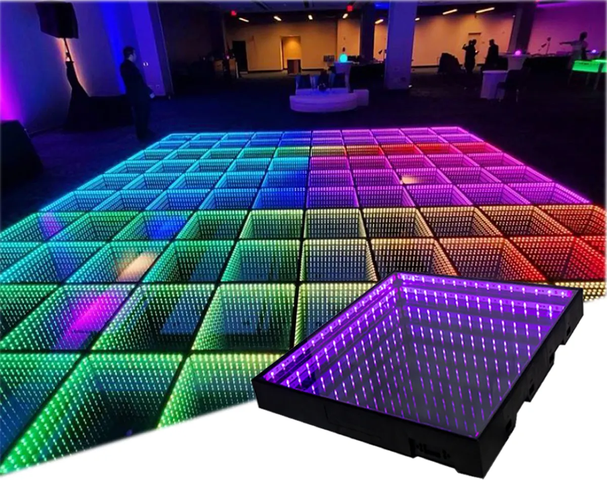 Led Light Par RGB 3D Mirror Wireless Professional Lighting Effect Led Dance Floor Tiles