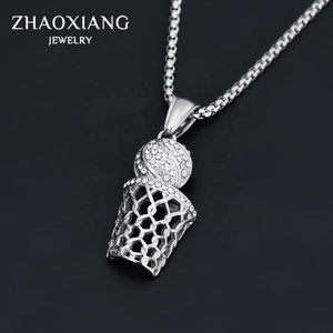 Nouveaux colliers de basket-ball en diamant CZ 2021 pour hommes et femmes, chaînes créatives de style hip-hop pour pendentifs et bijoux - Product Image 4