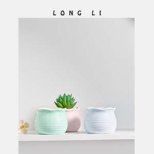 Macetas de Cerámica para Suculentas, Estilo Jardín, para Hogar, Acabado Glaseado, con Orificio de Drenaje, Ecológicas, Duraderas, Venta al Por Mayor - Product Image 2