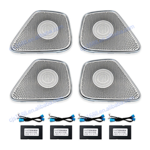 Cache-haut-parleur de porte lumineux pour voiture, éclairage d'ambiance 64 couleurs, cache-klaxon, lampe d'ambiance pour Mercedes-Benz <span class=keywords><strong>GLA</strong></span> H247 / GLB X247 - Product Image 2