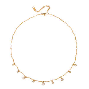 Collar de Acero Inoxidable con Dijes y Pedrería, Joyería de Moda de Diseño 2026, Accesorios de Playa, Resistente al Agua para el Verano - Product Image 6