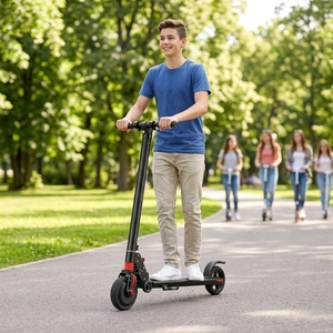 Patinete Eléctrico Plegable de Dos Ruedas Personalizable con Luces LED, Motor sin Escobillas de 250W, Control por App, 150kg, 25km/h - Product Image 2