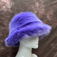 Bonnet Pêcheur Femme d'Hiver Luxe Chaud Surdimensionné Fausse Fourrure Peluche Moelleuse et Douce, Chapeau Bob Ski en Fausse Fourrure