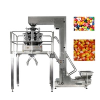 Machine de remplissage et d'emballage de bonbons gélifiés à grande vitesse avec peseuse à 10 têtes