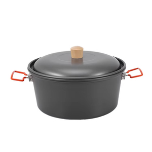 7.5L Large Capacity Outdoor Steaming & Boiling Integrated Pot, Dual-use Aluminum Alloy Portable <b>Camping</b> Cookware for Wild Cookin - Product Image 1