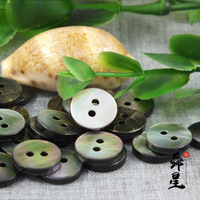Kancing Mata Kupu-kupu Bulat 2 Lubang Kustom Jiashan Real Shell untuk Jas