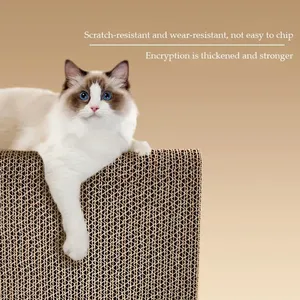 Alas Garukan Kucing Lipat Segitiga dari Karton, 6 Sisi yang Dapat Digunakan, Tiang Garukan Kucing untuk Kucing di Dalam Ruangan, Alas Garukan Vertikal - Product Image 6