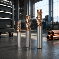 HRC 55 Alloy Carbide End Mill Coating Alat Pemotong Mesin CNC Baja 4 Mata Pisau Tungsten Carbide Milling Cutter