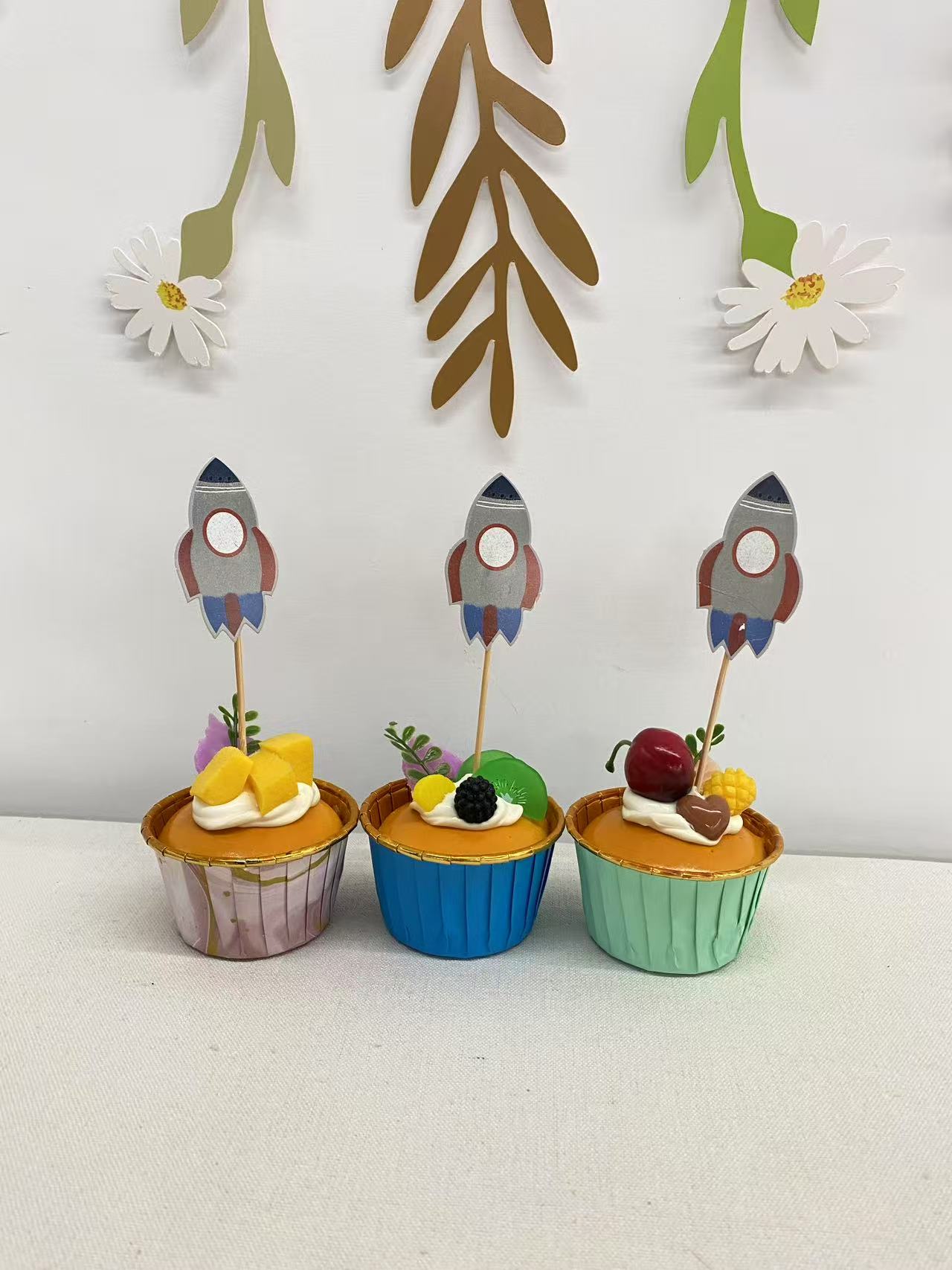 Silver Cupcake topper*12pcs