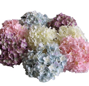 Wholesale <strong>Artificial</strong> <strong>Hydrangea</strong> <strong>Flower</strong> Head Silk <strong>Hydrangea</strong> <strong>Flower</strong> for Wedding Decoration - Product Image 1