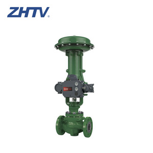 Vanne de régulation pneumatique FISHER Easy-e EZ, vanne à boisseau sphérique <span class=keywords><strong>utilitaire</strong></span> générale avec tige coulissante, commande manuelle - Product Image 1
