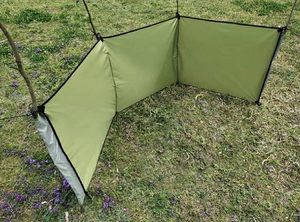 <span class=keywords><strong>Paravientos</strong></span> Portátil de Una Sola Capa de Acero para Estufa, Pantalla Protectora de Viento para <span class=keywords><strong>Playa</strong></span>, Tela Oxford, Mampara de Camping, Privacidad para Barbacoa al Aire Libre en Verano - Product Image 3