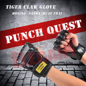 2024 Guantes MMA de piel de vaca con logotipo personalizado de alta calidad con tamaños de cuero real 12oz y 16oz El mejor material Guantes de cuero PU - Product Image 3