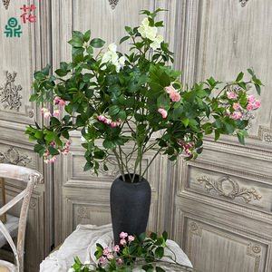 Fleurs artificielles fuchsia, arrangement de fleurs en soie mélangées, décoration extérieure et intérieure - Product Image 1