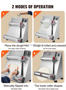 Meilleure machine à presser la pâte à pizza, laminoir réversible de comptoir pour la fabrication de bases à pizza et de pain pita - Product Image 3