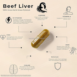Suplemento Vitamínico de Hígado de Res Alimentado con Pasto, Órganos Deshidratados Liofilizados Naturales, Apoyo para Articulaciones y Huesos, Piel, Uñas y Energía - Product Image 4