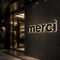 Letrero Acrílico Grabado Personalizable con Logotipo de Empresa, Mini Pantalla LED, Letras Iluminadas, Resistente a la Intemperie IP54
