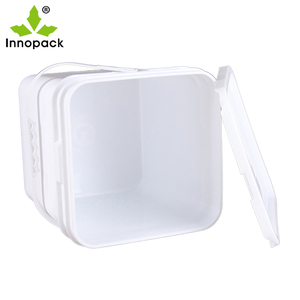 Seau carré en plastique poignée couleur personnalisée prix de gros fabriqué en Chine seau en plastique 8L avec couvercle - Product Image 2