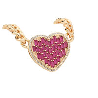 Bijoux fantaisie personnalisables, luxe discret, pendentif cœur plaqué or, zircon et collier d'amour pour femmes