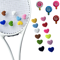Amortisseur de vibrations pour raquette de padel en forme de cœur, en silicone, accessoires portables