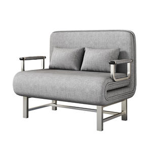 Canapé-lit convertible moderne pliable multifonctionnel gris bleu foncé avec structure en acier, mobilier rembourré pour la maison et le bureau - Product Image 1