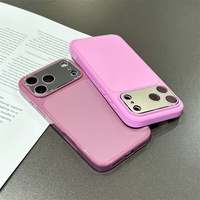 Coque Miroir Frosted Slim Couleur Bonbon Tendance pour iPhone 18 Pro 15 16 17 Pro Max 13 14, Protection Antichoc Couleur Unie Mate avec Protection Caméra