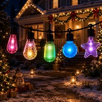 Guirnaldas de Luces para Jardín, Impermeables, con Luces Inteligentes y Control por Aplicación, para Decoración de Patios y Fiestas en Villas