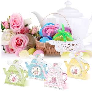 Raccomanda Vintage Tea Party Confezione Regalo a Farfalla floreale 3D con Manico in Carta per Compleanno di Matrimonio Baby Doccia - Product Image 5