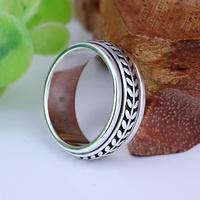 Anillo de Plata de Ley 925 con Baño de Rodio y Circonitas, Diseño Árabe, Ajustable, para Hombre, Regalo de Boda, Compromiso, Aniversario