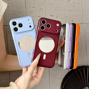 เคสโทรศัพท์มือถือกระจกแต่งหน้ากล้องหนังสำหรับ iPhone 18 Pro Max 17 16 15กรอบด้านหลังกันกระแทก - Product Image 2