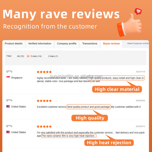 Color coche <span class=keywords><strong>ventanas</strong></span> de vidrio Nano cerámica película Solar luz de coche negro tinte de ventana 5%, 15%, 35%, 50% VLT coche barato película solar - Product Image 5