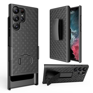 Coque de téléphone portable Anti-chute, Texture tissée hybride, Clip béquille pour <span class=keywords><strong>Samsung</strong></span> Galaxy S23 Ultra - Product Image 2