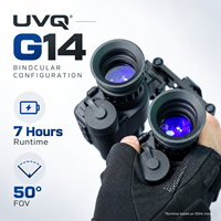 Teropong Penglihatan Malam Gaya PVS-31 Ganda 1 Inci BSI CMOS F1.05 18um Kit UVQ G14 B