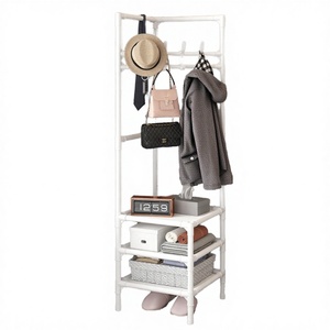 Three-Layer Standing Type Metal <b>Corner</b> <b>Coat</b> <b>Rack</b> Multi-Layer Assembly Hangers Living Room Hanging Clothes Floor Storage <b>Rack</b> - Product Image 3