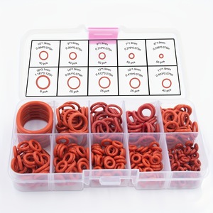 Silicone O-Rings 10 Sizes Oil Heat Resistant Automotive Pipeline <b>Seals</b> Shaft <b>Seal</b> Wear Resistant RoHS Compliant GB Standard - Product Image 1