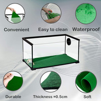 Tapis de Reptile Dragon à double couche, accessoire de literie, à revêtement de Terrarium, carpette de Cage, fournitures pour lézard, tortue, léopard, Gecko