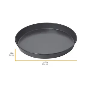 Ineed forma de cozinha antiaderente, molde de aço carbono para pizza e pizza, bandeja redonda e antiaderente de 16 polegadas