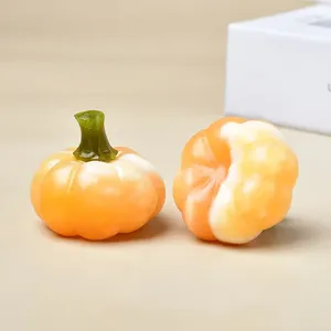 Venta al por Mayor de Calizitas Amarillas Naturales Talladas en Forma de Calabaza, Artesanía de Cristal, Calizitas Amarillas en Forma de Calabaza para Halloween - Product Image 4