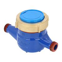 DN15 Brass Plastic Digital Mechanical Multi-Jet Cold Water Prepaid Water Meter IP65 OEM