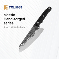 Couteau de cuisine multifonction en acier inoxydable pour la forge, manche en fibre composite rivetée, qualité supérieure, couteau utilitaire de 5,5 pouces TOLIMER