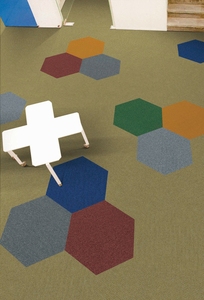 Alfombra Modular Hexagonal de Nailon <span class=keywords><strong>para</strong></span> Oficina Comercial, Geométrica, Acolchada, Antideslizante, <span class=keywords><strong>para</strong></span> Uso en el Hogar y <span class=keywords><strong>para</strong></span> Rezar - Product Image 3