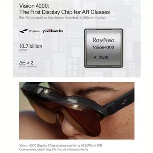 Lentes AR Inteligentes RayNeo Air 4 Pro, HDR10, Video 1080P, 4 Altavoces, Pantalla Micro-OLED de Doble Capa de 1200 Nits, Audio de Bang & Olufsen - Product Image 6