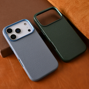 เคสโทรศัพท์กันน้ำลายลิ้นจี่หนัง PU สีพื้นแท้ ป้องกันรอยนิ้วมือ สำหรับ iPhone 17 Pro Max air - Product Image 5