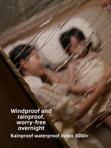 Set completo <span class=keywords><strong>per</strong></span> <span class=keywords><strong>campeggio</strong></span> invernale in stile casa con <span class=keywords><strong>tenda</strong></span> Oxford portatile e impermeabile con tetto apribile <span class=keywords><strong>per</strong></span> la notte - Product Image 4