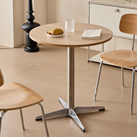 Table et chaises de salle à manger en acier inoxydable et bois, style nordique moderne, mobilier métallique carré pour restaurant, ensemble de salle à manger