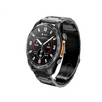 Montre connectée HD300 PRO AMOLED avec boîtier en alliage d'aluminium, bracelet en silicone, GPS intégré, cartes hors ligne, musique locale, écran de 1,43 pouce, 30 m