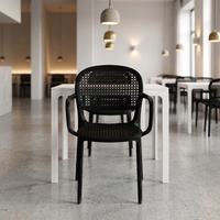 Chaise de salle à manger empilable en plastique confortable, design européen moderne en PP écologique, idéale pour restaurant et stand alimentaire – Vente directe usine