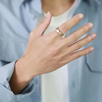 2024 accessoires de mode bague bijoux or Rose plaqué or hommes anneaux 6MM Simple acier inoxydable sergé rainure anneau pour hommes