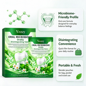 แผ่นละลายโปรไบโอติก OEM Oral Microbiome Probiotic รุ่น K12 M18 สองสายพันธุ์ 1.25 พันล้าน CFU รสชาติมินต์ ช่วยให้ลมหายใจสดชื่น บำรุงสุขภาพช่องปาก - Product Image 4