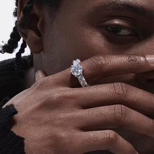 Anillo Cubano RTS Miami S925 con Moissanita Real VVS Color D, Anillos de Eslabones Cubanos para Raperos, Anillo de Hiphop - Product Image 3